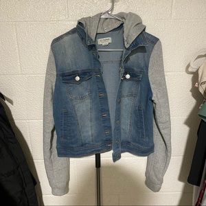 Jean jacket sweatshirt